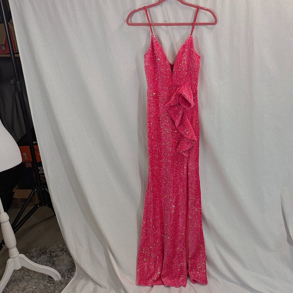 NWT Fashion Nova Size Small Sequined Pink Ballgown
